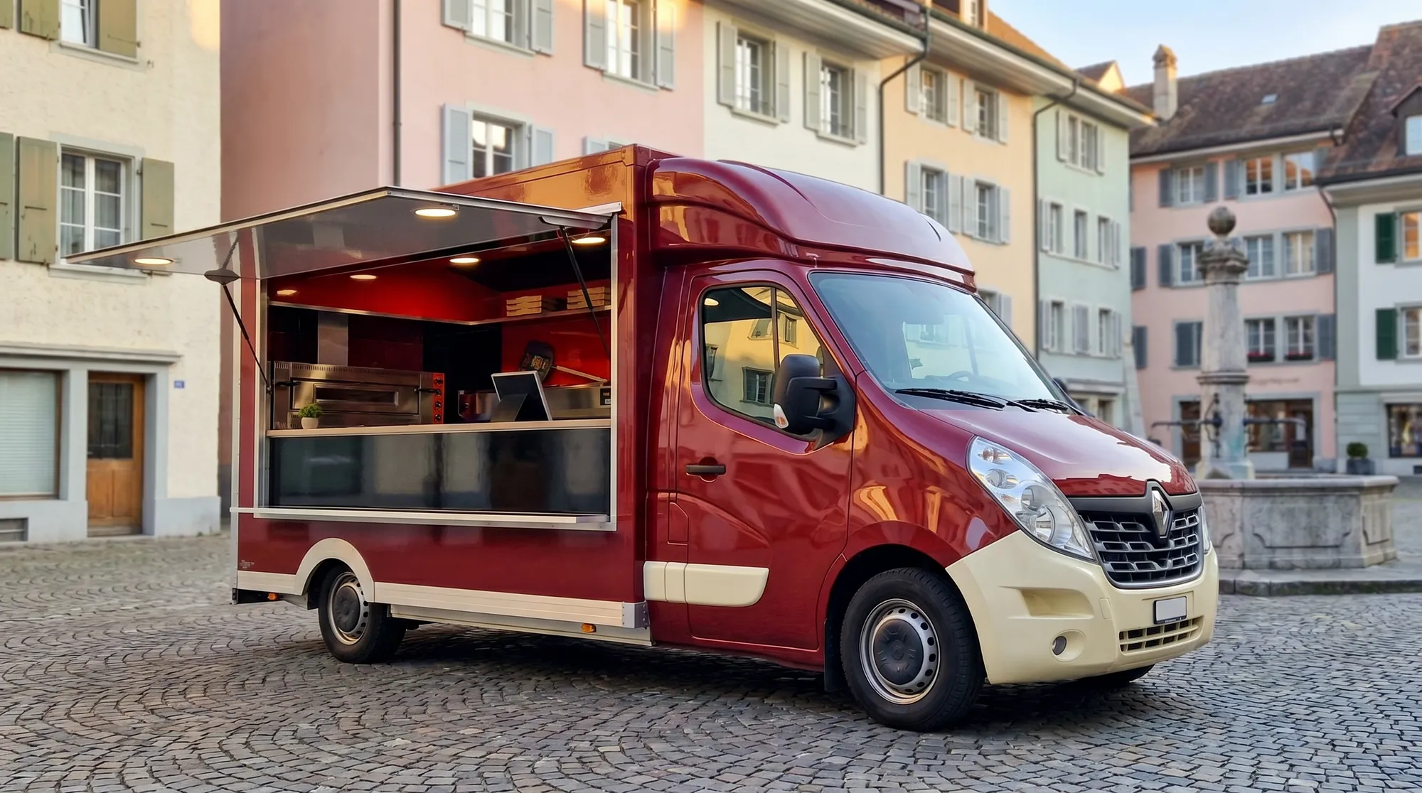 Camion pizza four à gaz