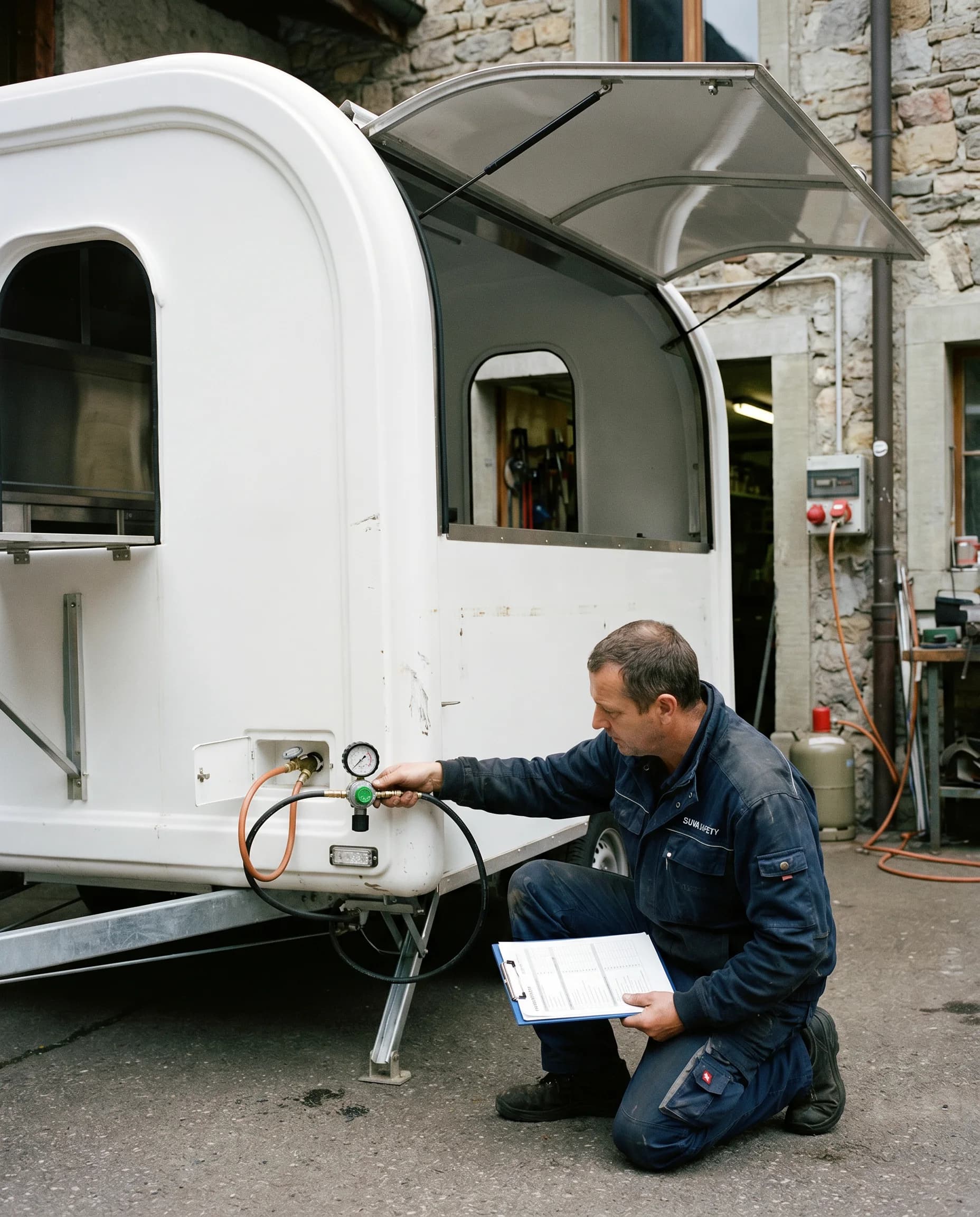 Compliance check of a food truck against Swiss standards