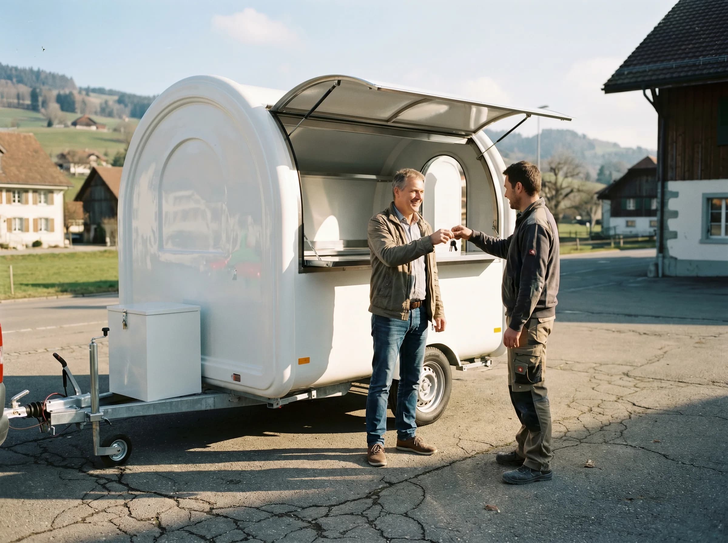 Food truck Helve'Truck livré à un client suisse