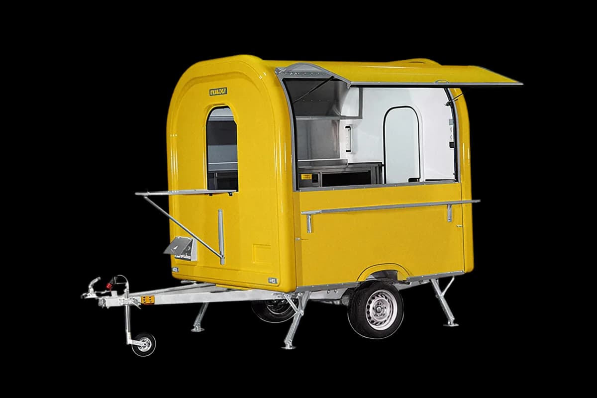 Remorque food truck Ekobox 220 en Jaune