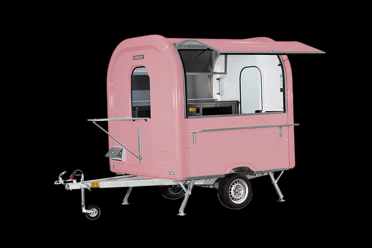 Remorque food truck Ekobox 220 en Rose