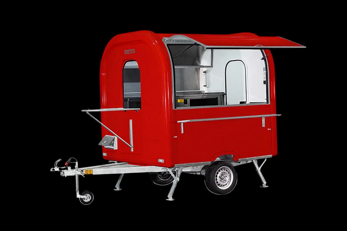 Remorque food truck Ekobox 220 en Rouge
