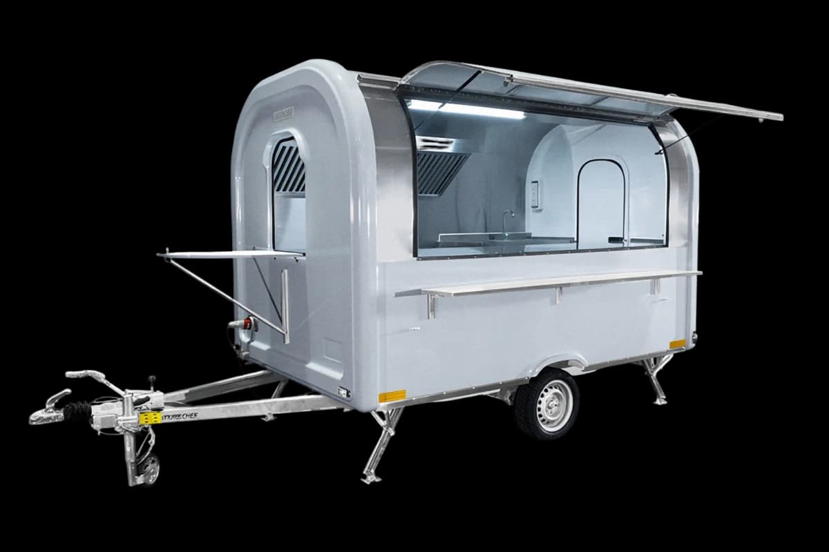Remorque food truck Ekobox 320 en Blanc