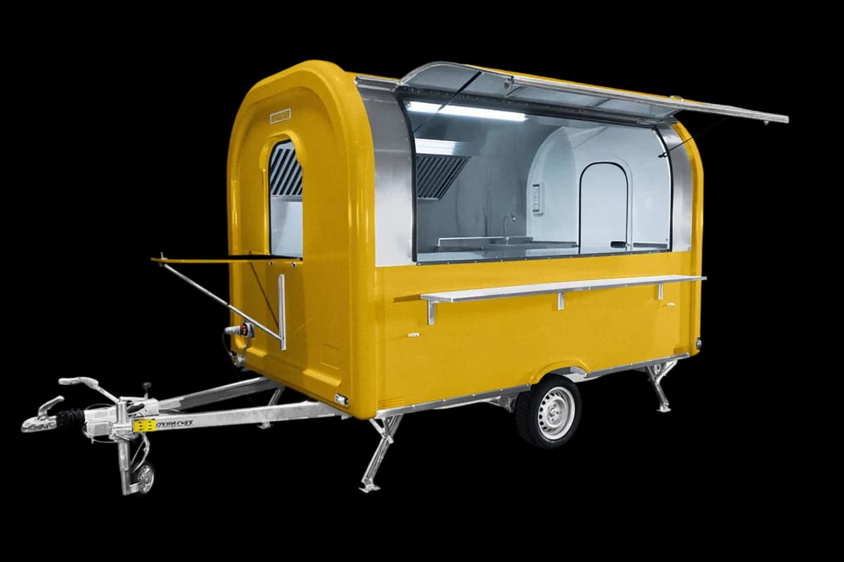 Remorque food truck Ekobox 320 en Jaune