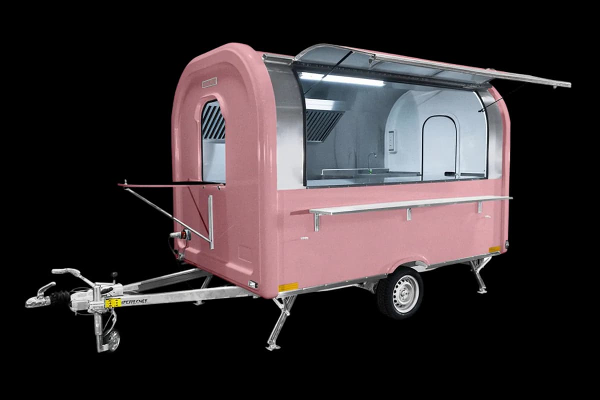 Remorque food truck Ekobox 320 en Rose