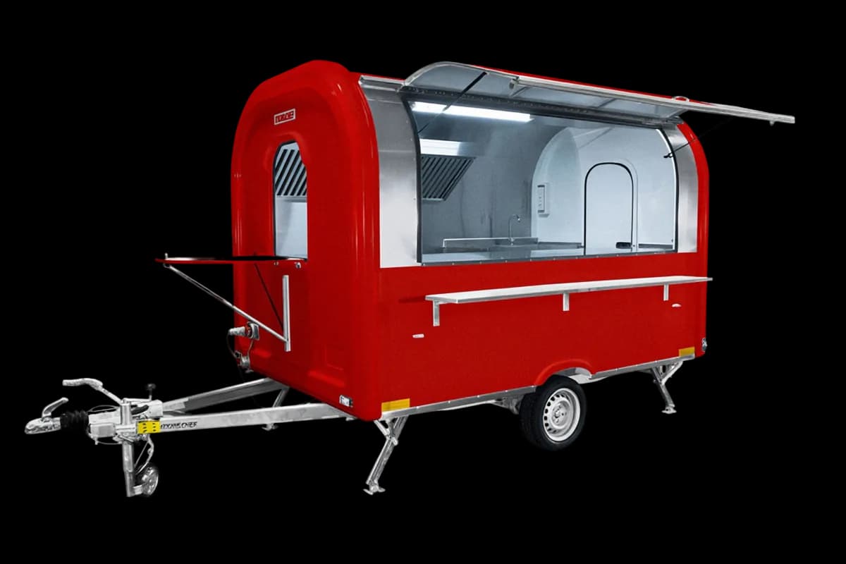 Remorque food truck Ekobox 320 en Rouge