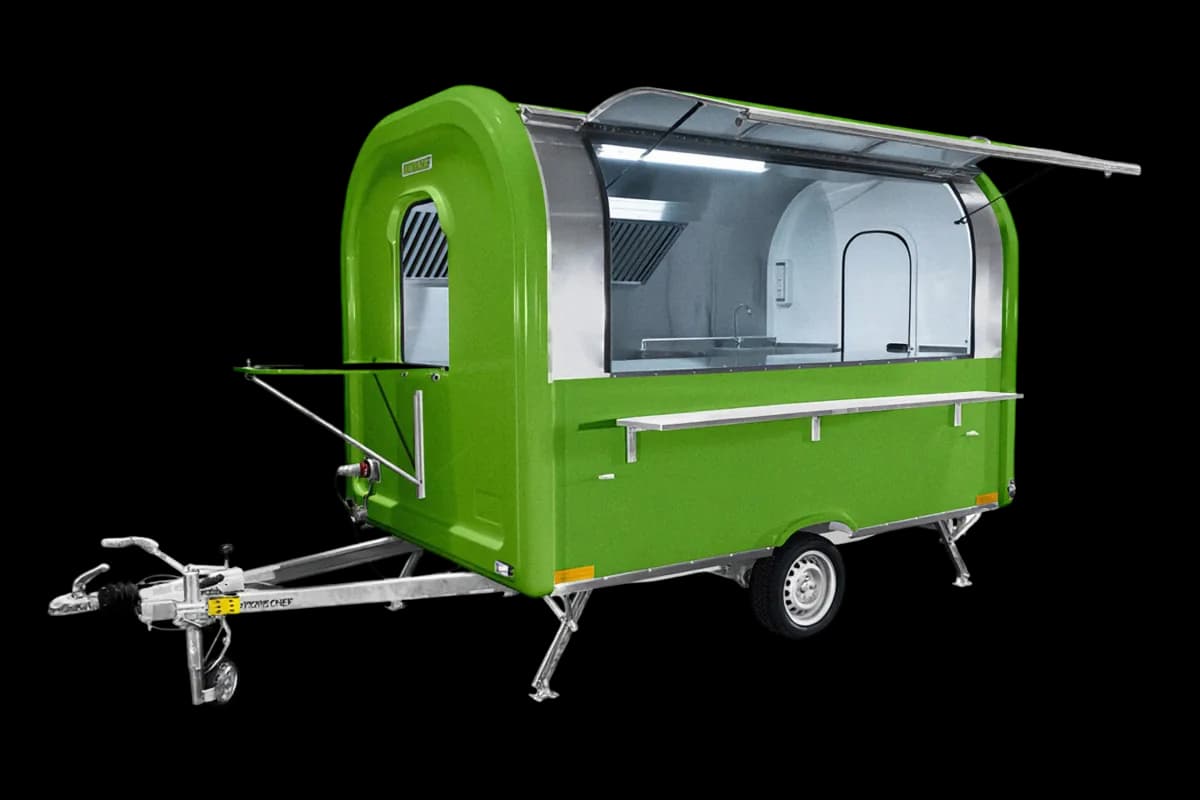 Remorque food truck Ekobox 320 en Vert